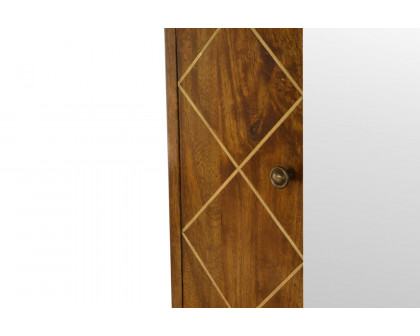 Artisan - Sliding Brass Inlay Wall Mirror Cabinet