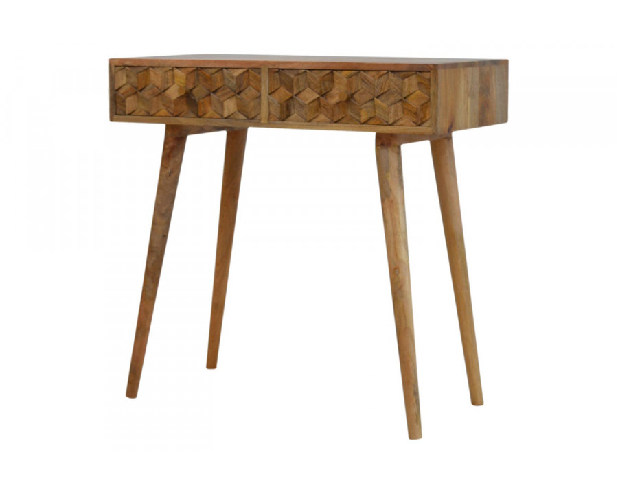 Artisan - Cube Carved Console Table