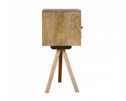 Artisan - Solid Wood Tripod Nightstand in Oak-Ish