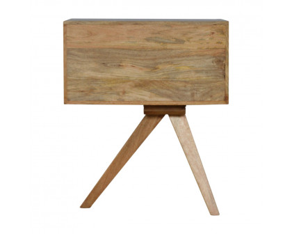 Artisan - Solid Wood Tripod Nightstand in Oak-Ish