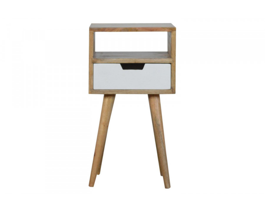 Artisan - Mini Hand Painted Bedside in White