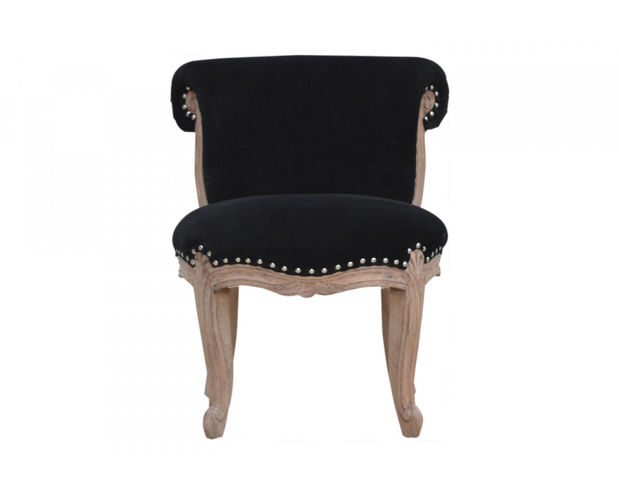 Artisan Studded Chair - Velvet, Black