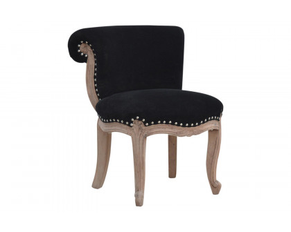 Artisan™ Studded Chair - Velvet, Black