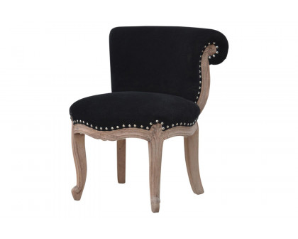 Artisan™ Studded Chair - Velvet, Black