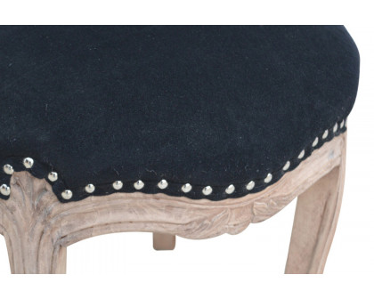 Artisan™ Studded Chair - Velvet, Black