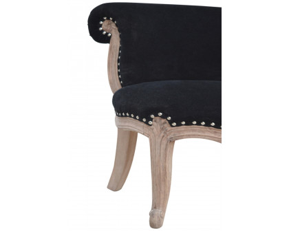 Artisan™ Studded Chair - Velvet, Black