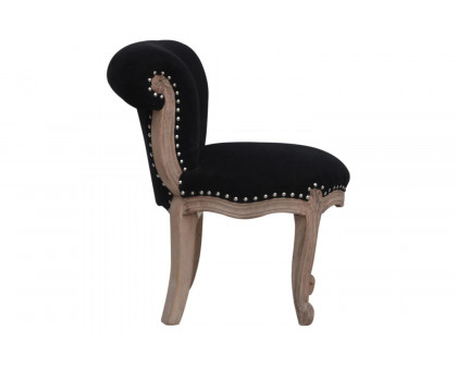 Artisan™ Studded Chair - Velvet, Black