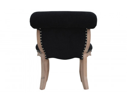 Artisan™ Studded Chair - Velvet, Black