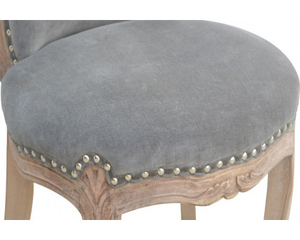 Artisan™ Studded Chair - Velvet, Gray