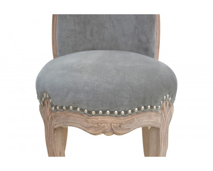 Artisan™ Studded Chair - Velvet, Gray