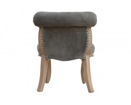 Artisan™ Studded Chair - Velvet, Gray