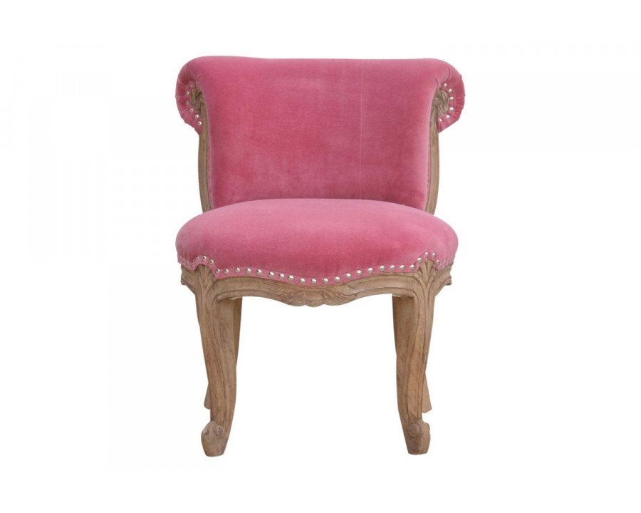 Artisan Studded Chair - Velvet, Pink