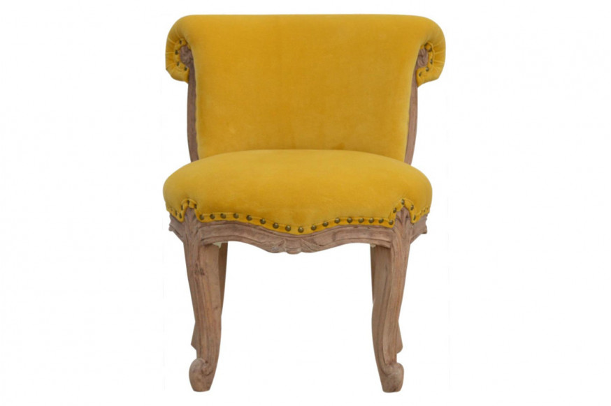 Artisan™ Studded Chair - Velvet, Mustard