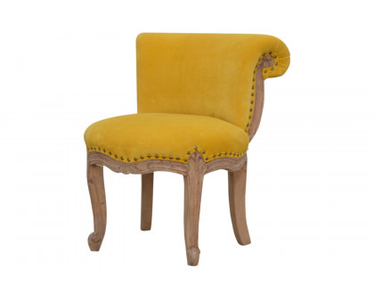 Artisan™ Studded Chair - Velvet, Mustard