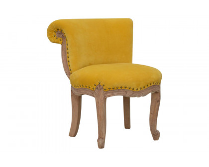 Artisan™ Studded Chair - Velvet, Mustard