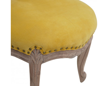 Artisan™ Studded Chair - Velvet, Mustard