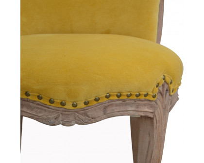 Artisan™ Studded Chair - Velvet, Mustard