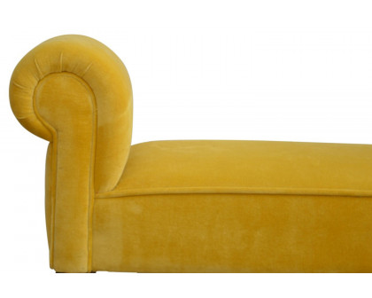 Artisan Bedroom Bench - Mustard, Velvet