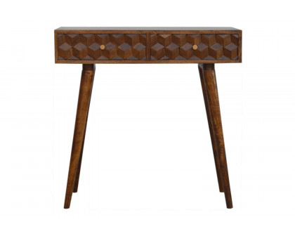 Artisan - Cube Carved Console Table