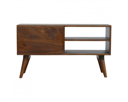 Artisan - Diamond Carve Media Unit in Chestnut