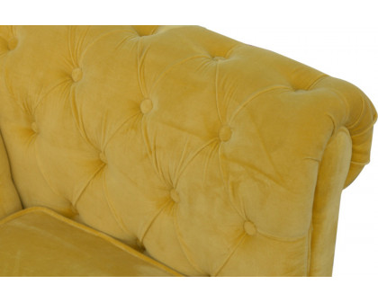 Artisan Chesterfield Sofa with 2 Seater - Mustard, Velvet