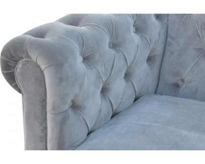 Artisan Chesterfield Sofa with 2 Seater - Gray, Velvet