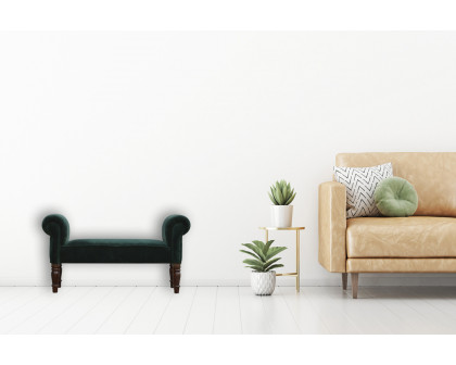 Artisan Bedroom Bench - Emerald Green, Velvet