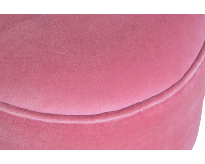 Artisan Nordic Style Footstool - Pink, Velvet