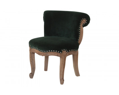 Artisan™ Studded Chair - Velvet, Emerald Green