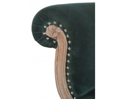 Artisan™ Studded Chair - Velvet, Emerald Green