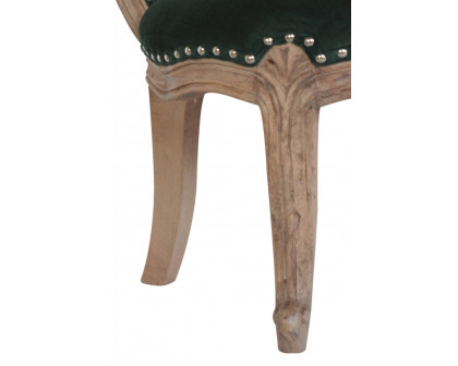 Artisan™ Studded Chair - Velvet, Emerald Green