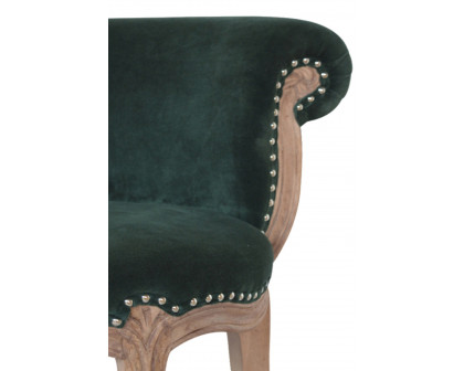 Artisan™ Studded Chair - Velvet, Emerald Green