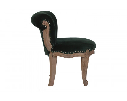 Artisan™ Studded Chair - Velvet, Emerald Green