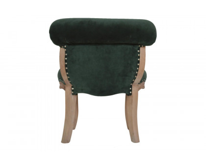 Artisan™ Studded Chair - Velvet, Emerald Green