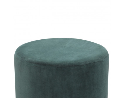 Artisan Large Footstool - Emerald Green, Velvet