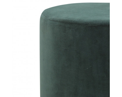 Artisan Large Footstool - Emerald Green, Velvet