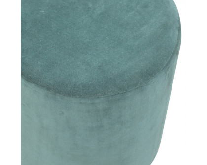 Artisan Large Footstool - Emerald Green, Velvet