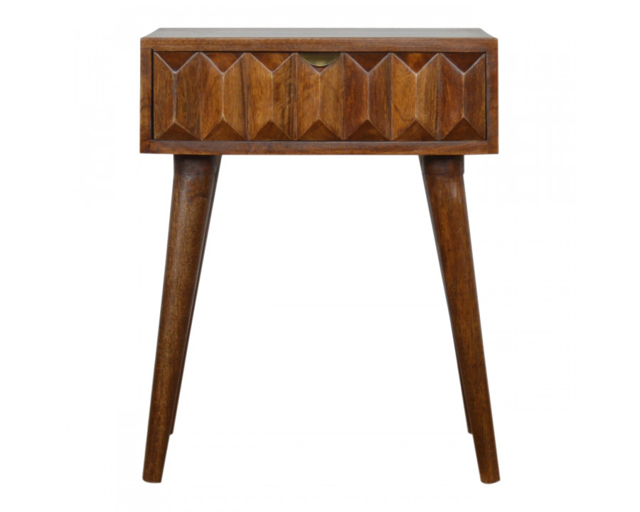 Artisan - Carved Nightstand in Chestnut