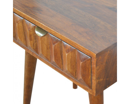 Artisan - Carved Nightstand in Chestnut