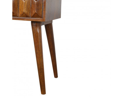 Artisan - Carved Nightstand in Chestnut