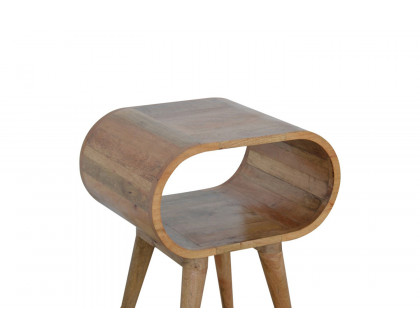 Artisan Circular Open Bedside - Oak-ish