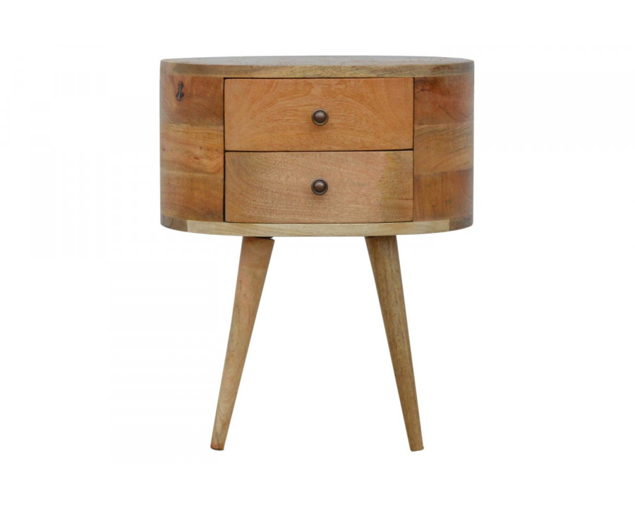 Artisan - Rounded Bedside Table Bedside w/o Reading Light