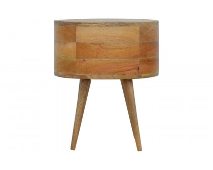 Artisan Rounded Bedside Table Bedside w/o Reading Light - Oak-ish