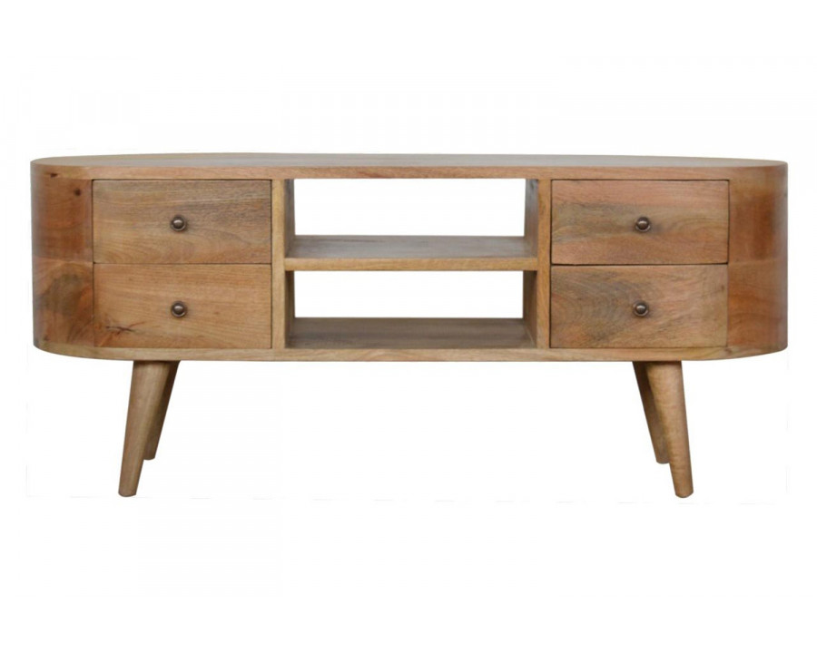 Artisan Rounded Entertainment Unit - Oak-ish