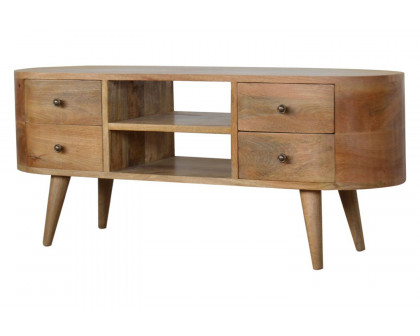 Artisan Rounded Entertainment Unit - Oak-ish