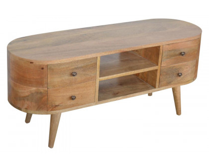 Artisan Rounded Entertainment Unit - Oak-ish