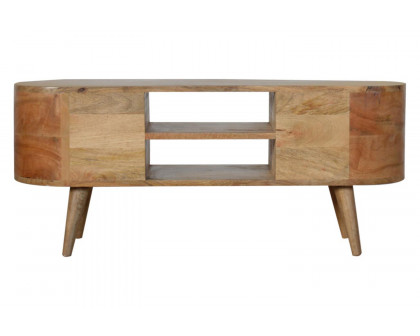 Artisan Rounded Entertainment Unit - Oak-ish