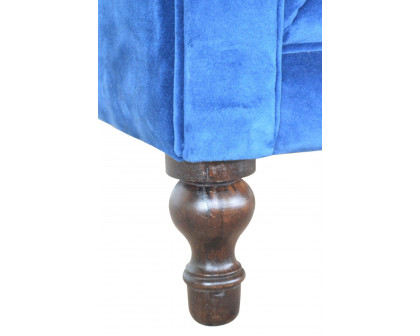 Artisan Chesterfield Sofa with 2 Seater - Royal Blue, Velvet