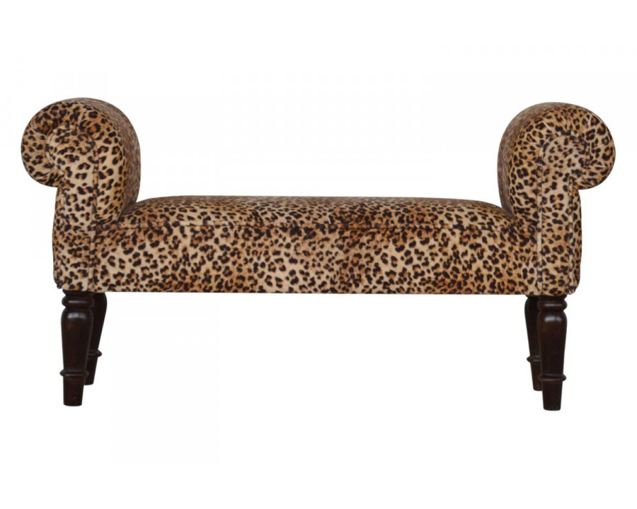 Artisan Bedroom Bench - Leopard, Velvet