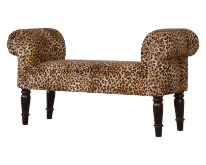 Artisan Bedroom Bench - Leopard, Velvet